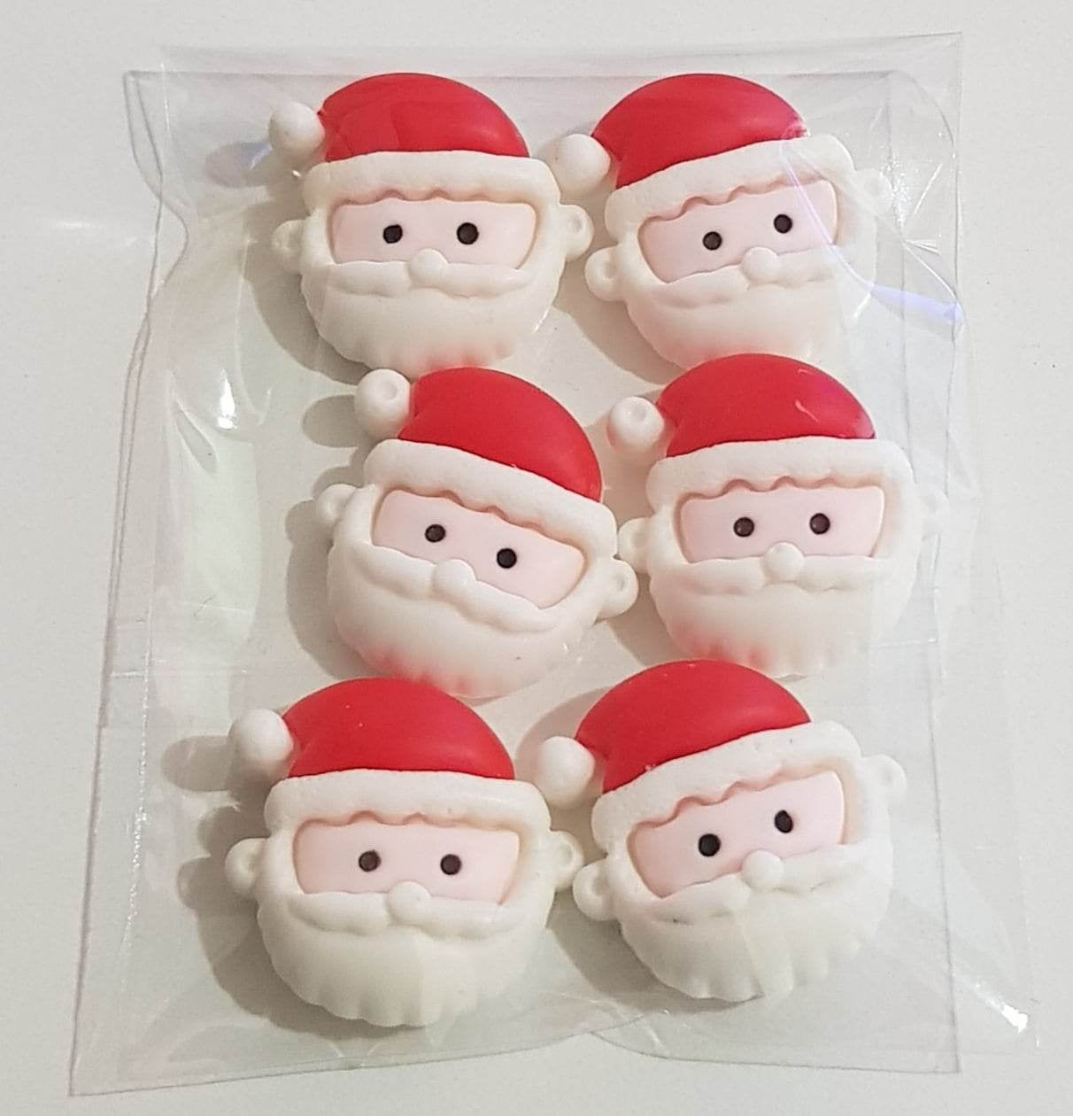 Santa Faces - pack of 6